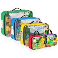 Toy Storage Bags Compatible with Lego Bricks,5 Pcs Travel Toy Organizers for ...