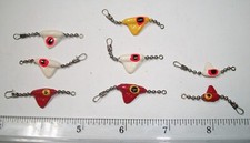 Lot of 8 - Small bead chain keel weights 1/16 & 1/8 - T1