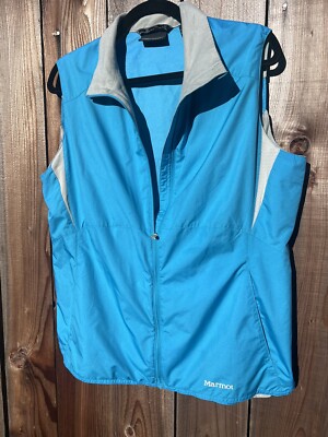 Marmot Womens Size L Blue Lightweight Windbreaker Vest
