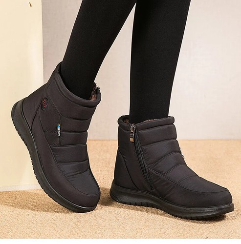 Winter Boots Waterproof Snow Boots Ankle Fur Elegant Footwear Winter Shoes - Picture 9 of 18