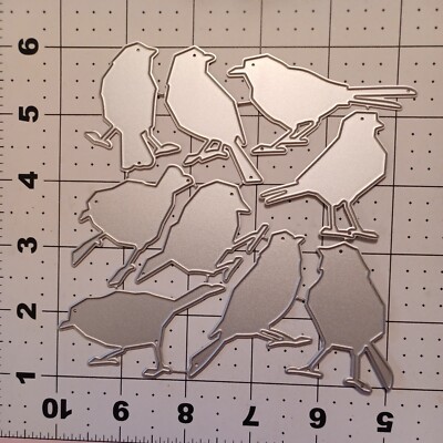 Universal metal die cut tool Bird Raven Poe Halloween Hitchcock black Crow evil