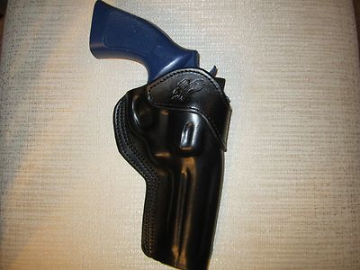 Fits S&W 686 & 586 357 MAGNUM 4'' BARREL, formed leather RIGHT HAND belt holster