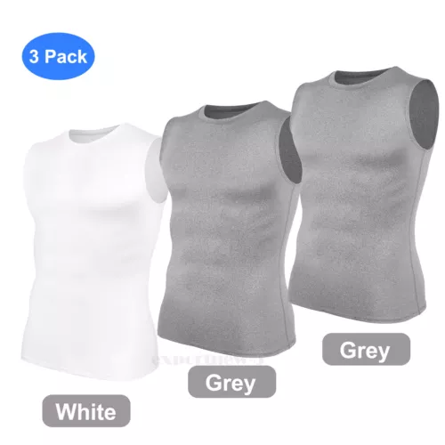 Gilet dimagranti uomo sport abbigliamento attivo top shapewear camicia compressione body shaper - Foto 36 di 36