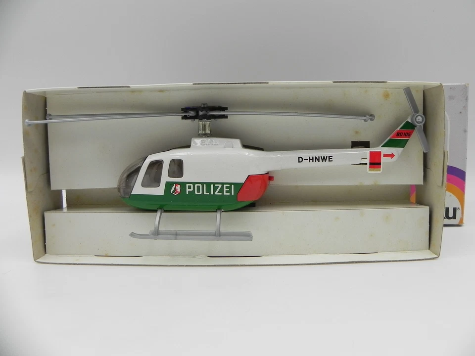Siku 2531 Polizeihubschrauber Police Helicopter Elicottero West Germany 1:55 OVP - Immagine 3 di 4