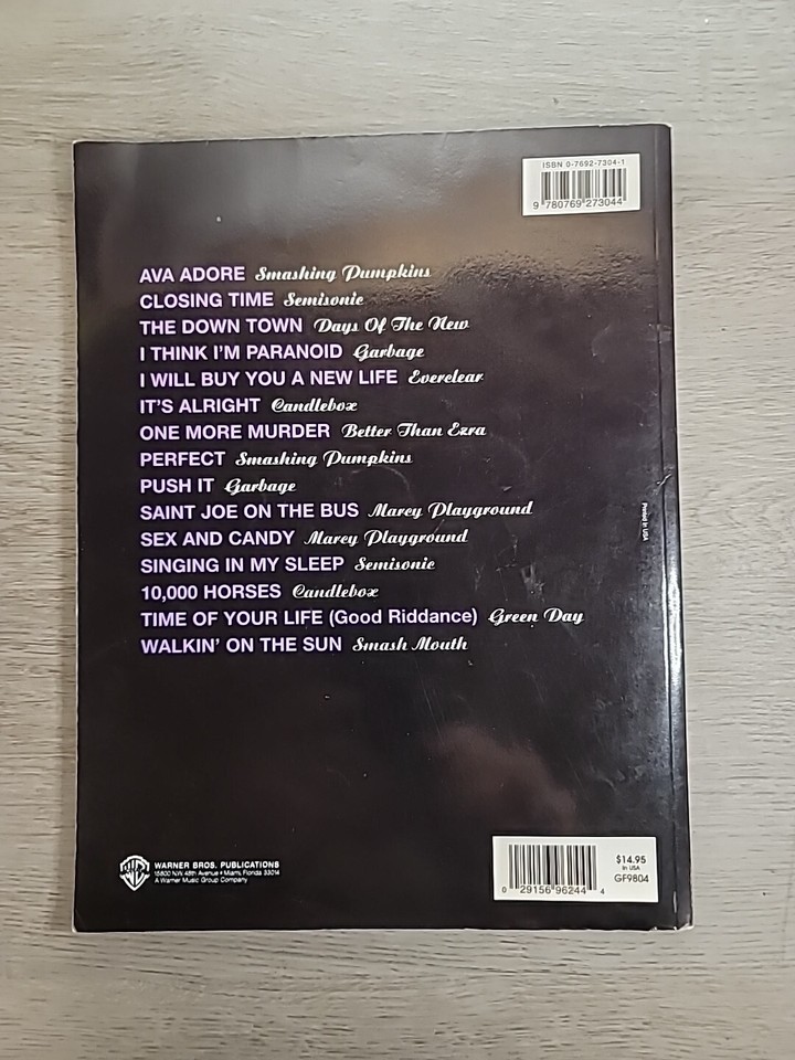 New Essential Alternative Rock Guitar Tab Song Music Book 95 Pages eBay