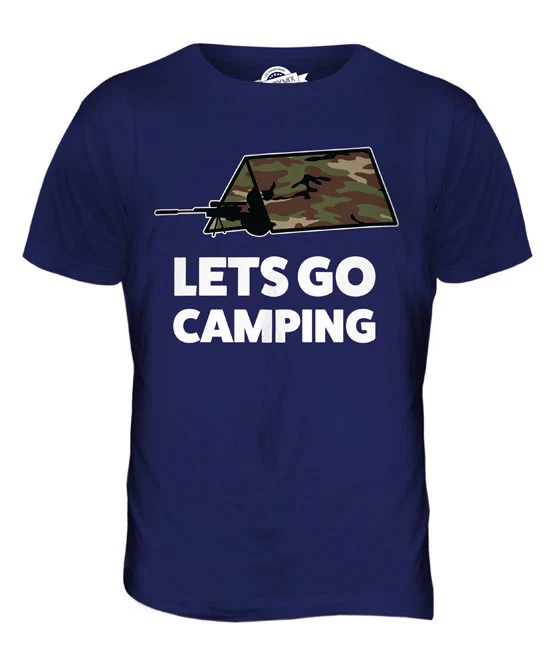 LETS GO CAMPING MENS T-SHIRT TEE TOP GIFT GAMING