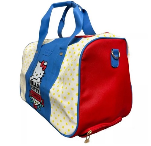 NEW Sanrio Hello Kitty Champion Rolling Duffle Luggage Carry-On Travel Bag - Picture 2 of 5