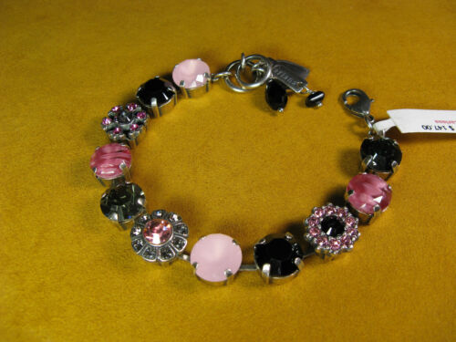 MARIANA BRACELET SWAROVSKI CRYSTALS SILVER PL PINK BLACK MULTI Gift Mother's Day