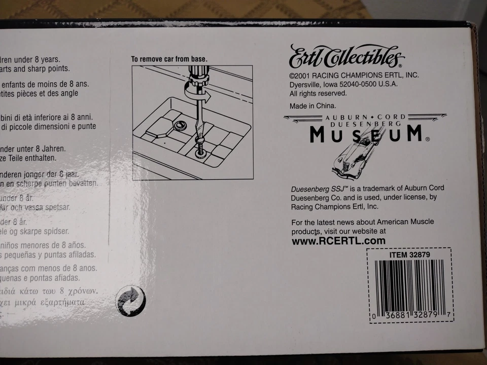 ERTL AMERICAN MUSCLE CLASSICS 1935 DUESENBERG SSJ 1/18 y 1/64 diecast 32879 (nuevo en caja Foto 4 de 4