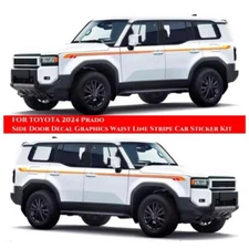 FOR TOYOTA 2024 Prado Side Door Decal Graphics Waist Line Stripe Car Sticker Kit