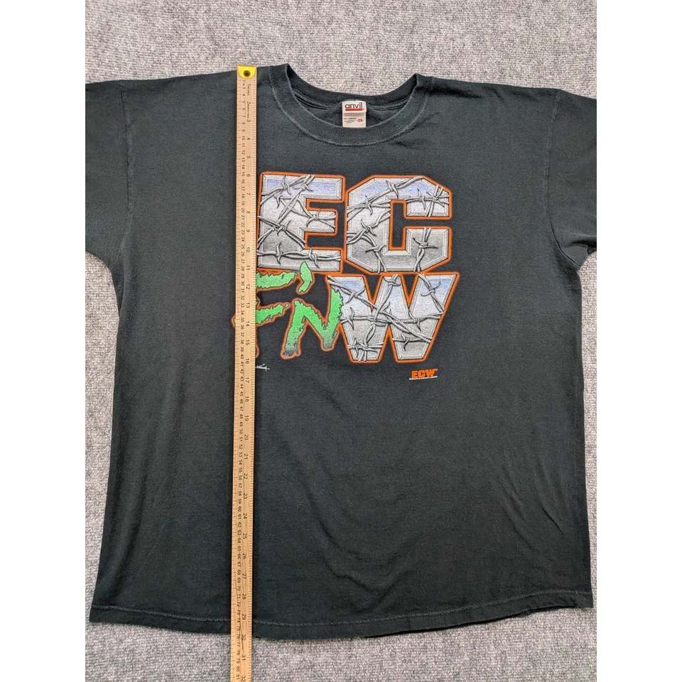 Винтажная футболка 2000 ECW Join The Revolution 2X ECF'NW Y2K реслинг мешковатая футболка - Изображение 3 из 4