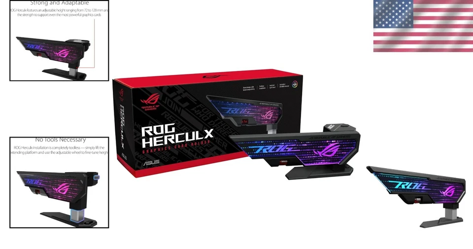 Solid Build Graphics Card Holder with Toolless Setup and RGB Compatibility - Image 2 of 4