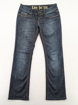 Exe Jeans Damen Jeans W28 L32 Dunkelblau Slim Fit Bootcut Stretch Denim