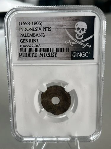 Pirate Money - Indonesia Pitis Palembang - Genuine NGC Certified Coin 1658-1805