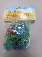 Cowboy  Indians Plastic Toy Figures Playset Kidmagic New