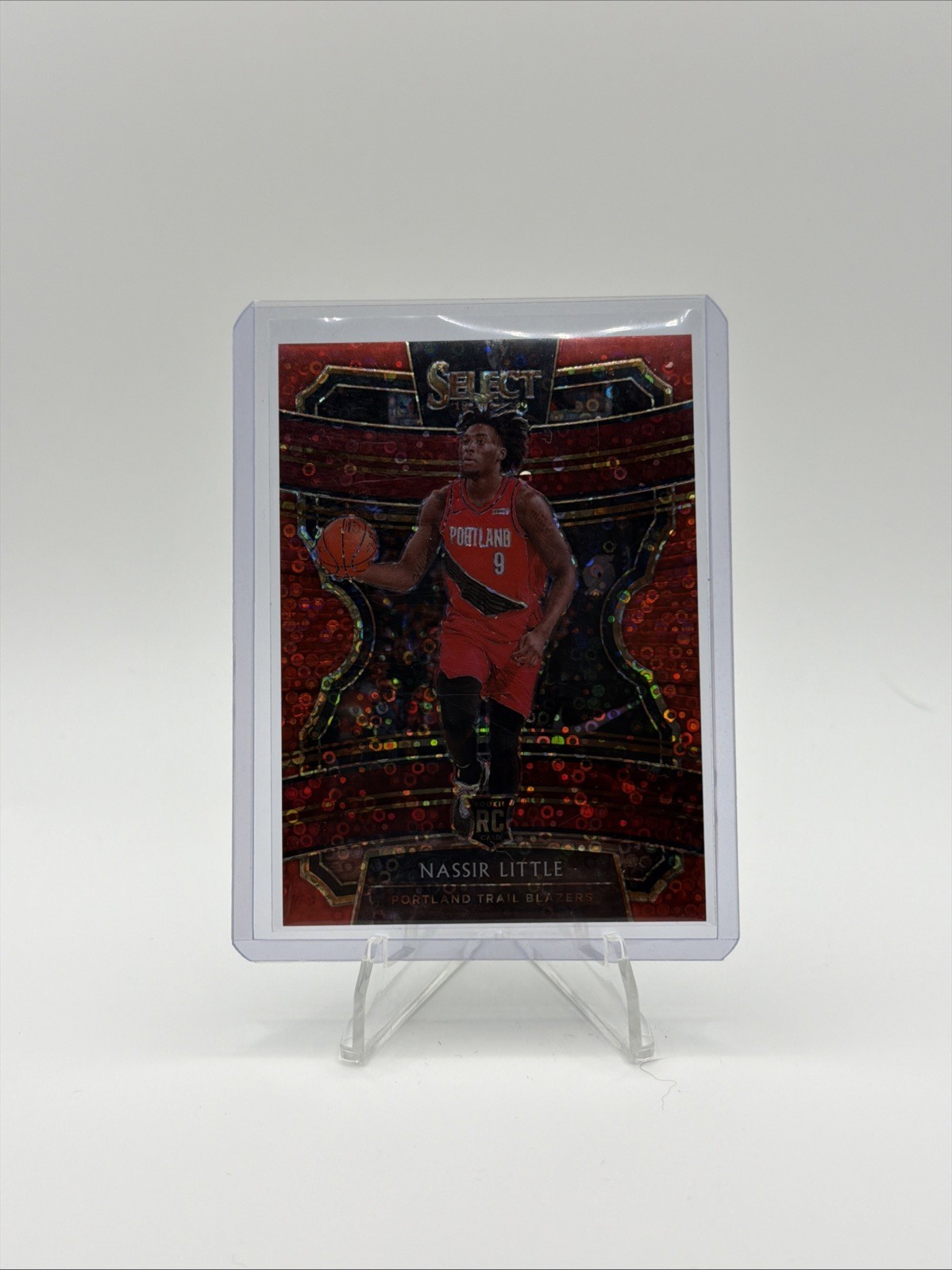 2019 Select Concourse Hybrid Red Disco Prizm /49 Nassir Little Rookie RC