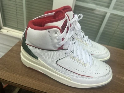 Air Jordan 2 Retro Origins White/Red/Green Größe 7Y - Bild 1 von 4