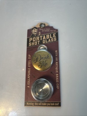 TRIXIE & MILO Portable Collapsible Shot Glass  Drink Me  Cup dorm office SEALED