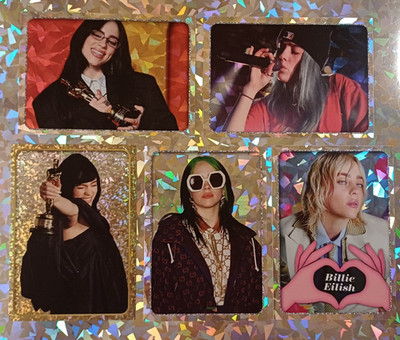 BILLIE EILISH x5 PANINI POP STARS HOLO/GILTTER SELECTION
