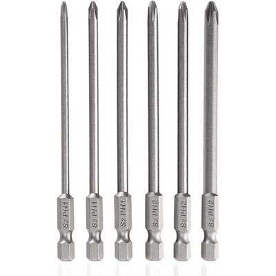 Schraubendreher Bits Set 6 Teile Kreuzschlitz S2 Stahl PH1 PH2 Magnetisch
