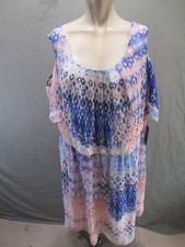 ALYX Size 18 Womens Multicolor Lightweight Accent Sleeve Romantic Dress 482