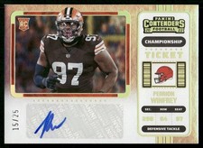 K784 PERRION WINFREY RC AUTO 2022 CONTENDERS CHAMPIONSHIP TICKET 15/25 COWBOYS