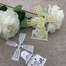 Lovely Windmill House Metal Cutting Dies Scrapbooking Decorative Card Craft