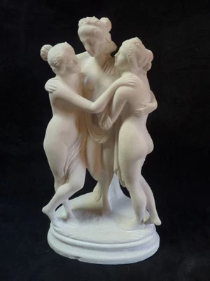 Statuette en marbre reconstituée  " Les 3 grâces " . Antonio Canova(1757-1822). - Photo 1/4
