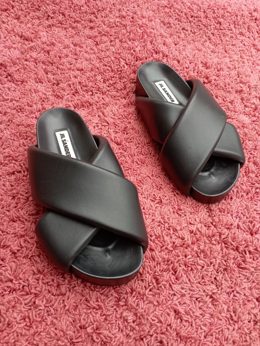新品 JIL SANDER NAPPA サンダル 39 ジルサンダー ブラック Jil Sander Padded Sandals Nappa Setanil Black Size 39 | eBay