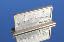 KPM LINE MS RUYS FINE SOLID TRAVEL AGENTS SOUVENIR 6" BRONZE DESK PAPERWEIGHT