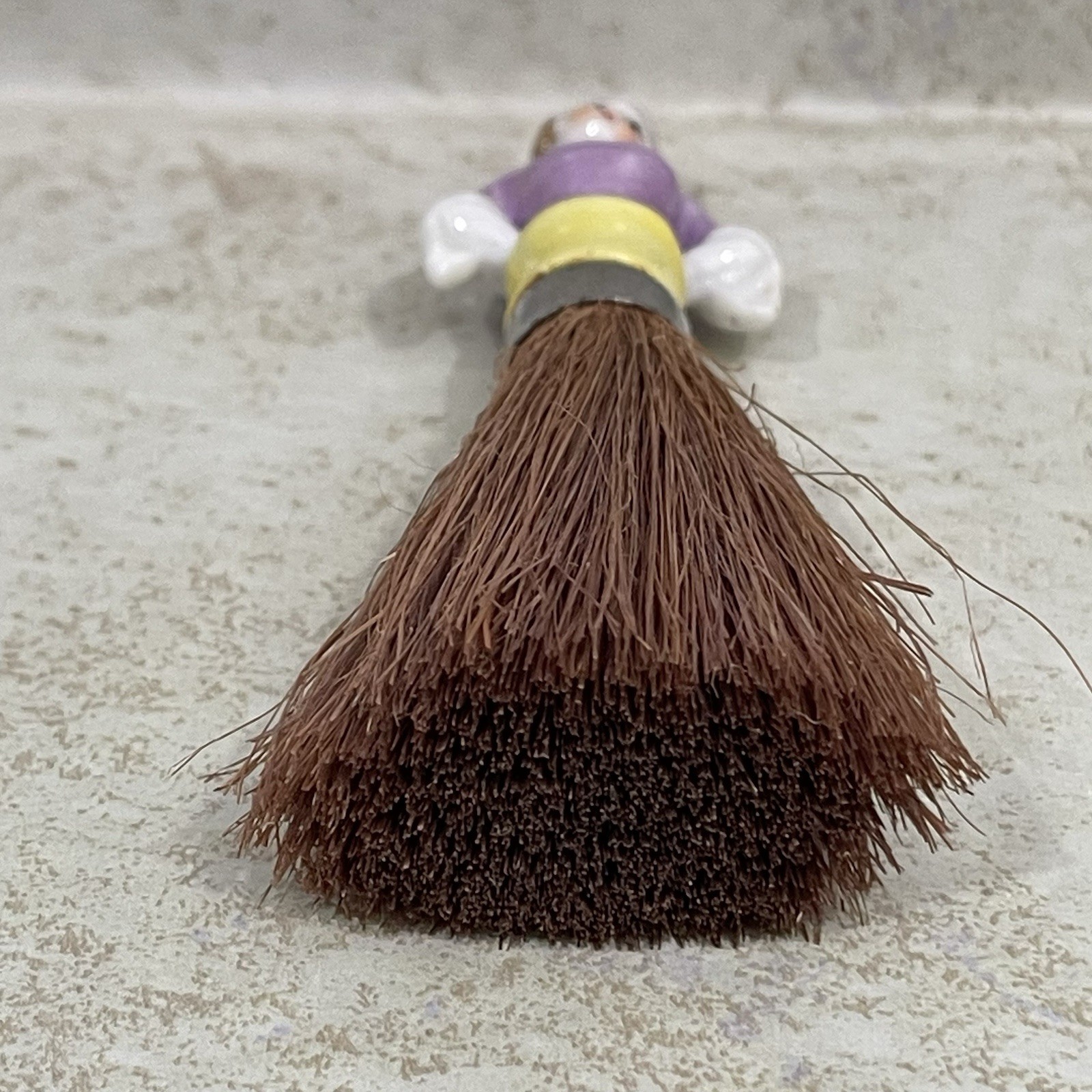 Vintage Porcelain Lady Crumb Half Doll Brush Whisk Broom 5” REPAIRED READ