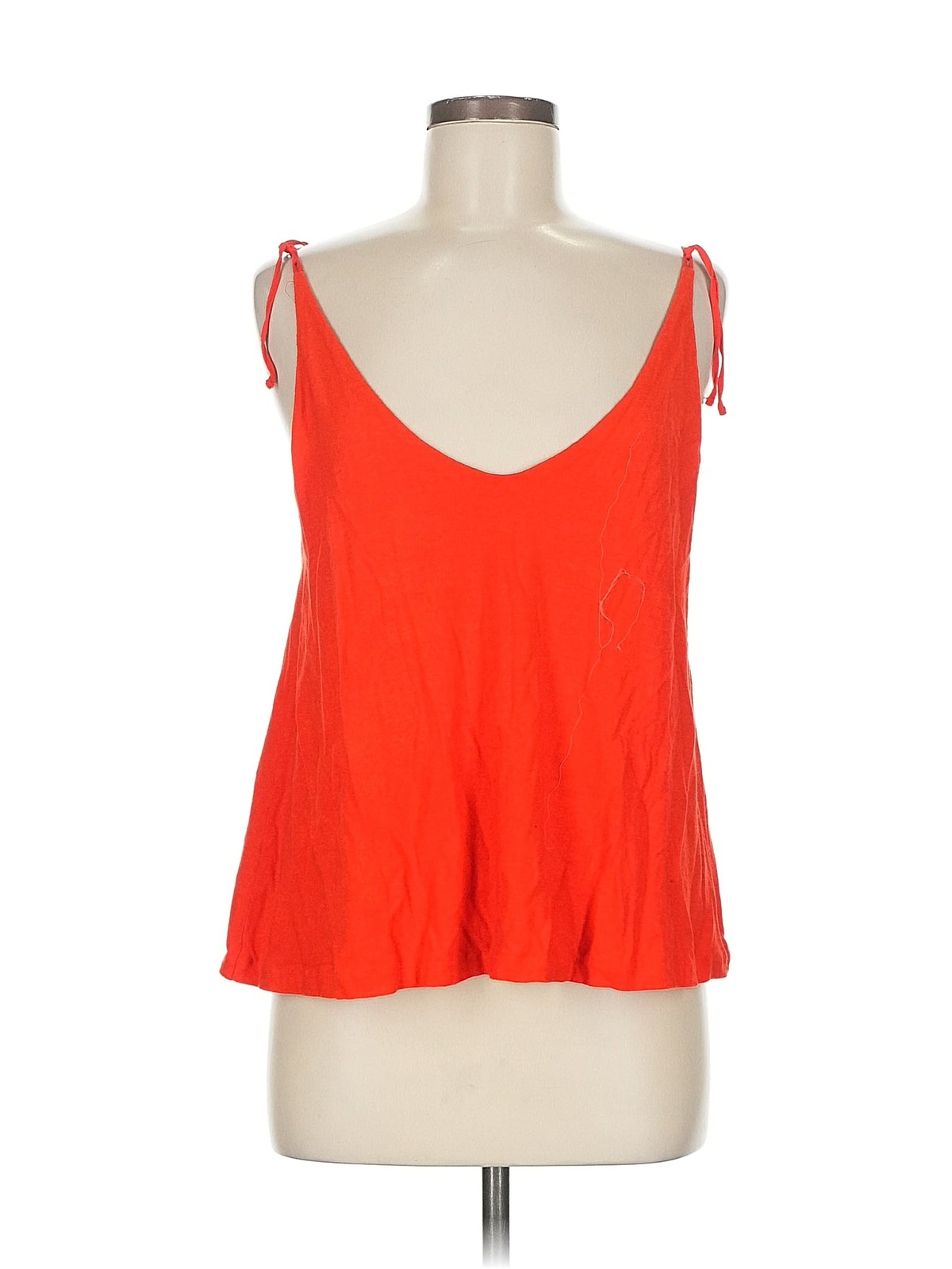 Massimo Dutti Women Orange Sleeveless Top M
