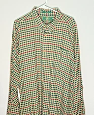 Orvis Men Sz XXL Vintage Button Up Shirt Long Sleeve Checked EUC 14081