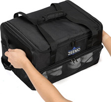 Golf Trunk Organizer 2 Layer Car Locker Ventilated Compartment 2 Pair Shoes Bag