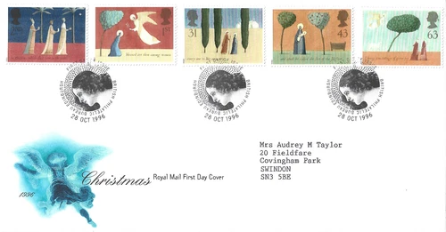 1996 Christmas. British Philatelic Cancellation First Day Cover