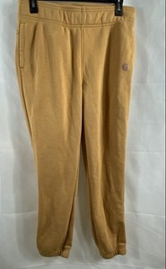 Carhartt Women's 105510 Relaxed Fit Fleece Sweatpants Mustard Yellow Sz S 4-6