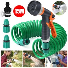 Spiralschlauch 15m Set Gartenschlauch Wasserschlauch Schlauch Mit 8 Funktions