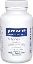 Suplemento de glicinato de magnesio de Pure Encapsulations para ayudar a aliviar el estrés