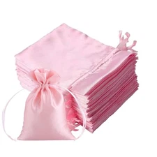50 Pack 4X3 Inch Satin Gift Bags,Drawstring Jewelry Bag,Wedding gift bags for...