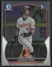 2023-24 Topps Bowman Chrome Leandro Arias BCP-84 Chrome Prospects 1st