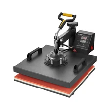 Heat Press Machine, 15 x 15 inch, 2 in 1 Heat Transfer Machine with Hat Press, 3