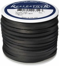 Realeather Cowhide Latigo Lace Spool, 1/8"x50', Multiple Colors Available