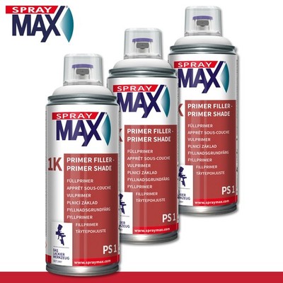 SprayMax 3 x 400ml 1K Füllprimer Weiß Grundierung Füller Spray Auto Lack Primer