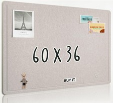 Large Cork Bulletin Board, 60" x 36" Foldable Felt Notice Pin Board for Wall,...
