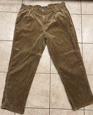 Vintage Polo Ralph Lauren Pants Men 40x32 Cords Corduroy Brown Trousers USA MADE