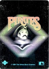 1991 UPPER DECK HOLOGRAM TEAM LOGO STICKE BASEBALL CARD PITTSBURGH PIRATES