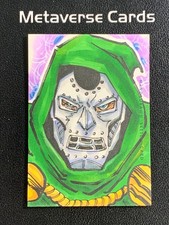 2023 Finding Unicorn Marvel Thunder Doctor Doom 1/1 Hand Drawn Sketch Card Auto