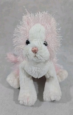 Ganz Webkinz Pink And White Cat NO CODE Plush Kitty Cat 