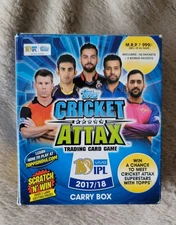 Topps Cricket Attax Trading Card Game 2017/18 Carry Box ☆ New ☆ Sealed