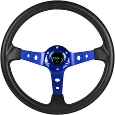 RASTP Universal Racing Steering Wheel,Drifting Deep Dish Wheel Blue 